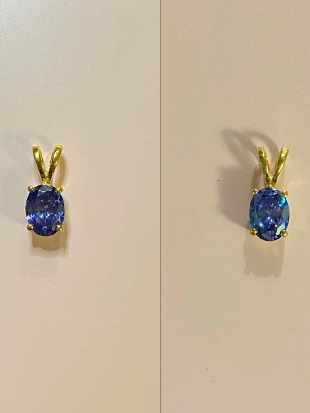 .925 GP Created Tanzanite Pendant